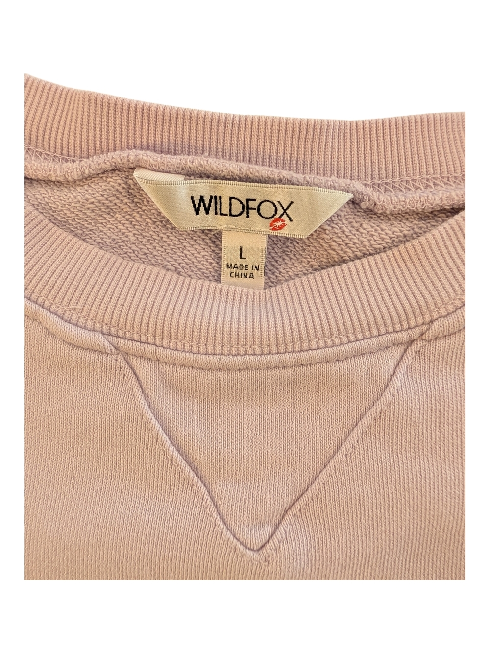 Wildfox Lavender Crewneck Sweatshirt with Hot Pink 'LOVE' & Paw Prints - Picture 5 of 7